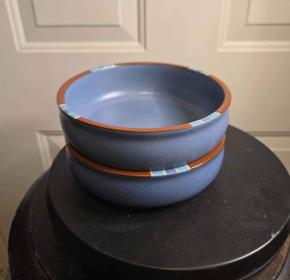 Dansk Mesa Sky Blue Portugal 5 3/4" Cereal Bowls Portugal Set Of 2 - Picture 9 of 11
